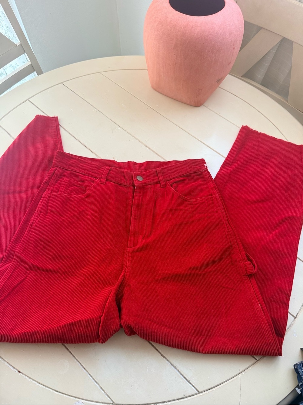 DREW Red Corduroy Relaxed Men’s Jeans - Picture 2 of 3